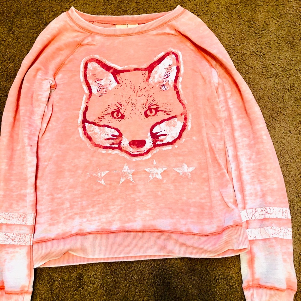 Pink Fox 🦊 Printed long sleeve t shirt